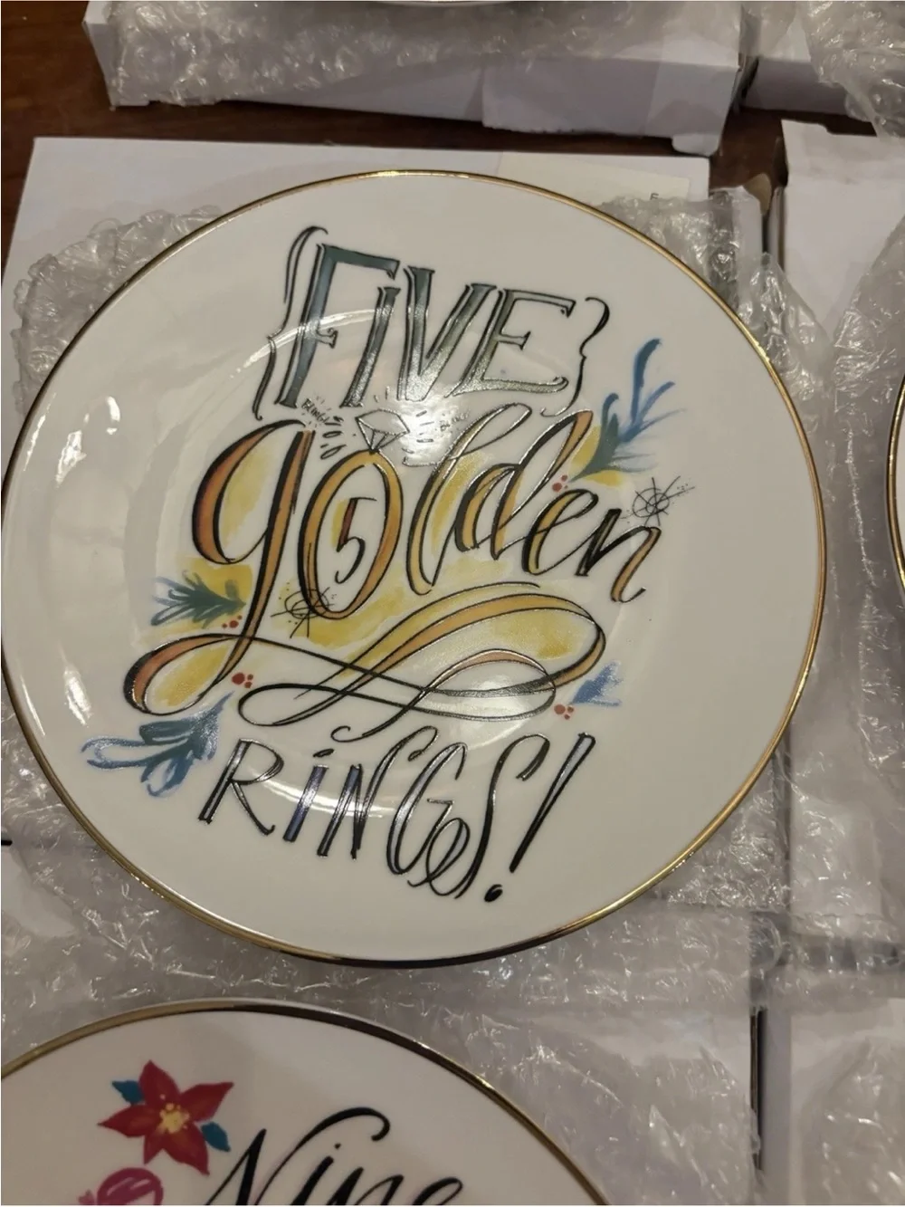 Mary & Martha 12 Days of Christmas Dessert Plates Complete Set of 12 NIB